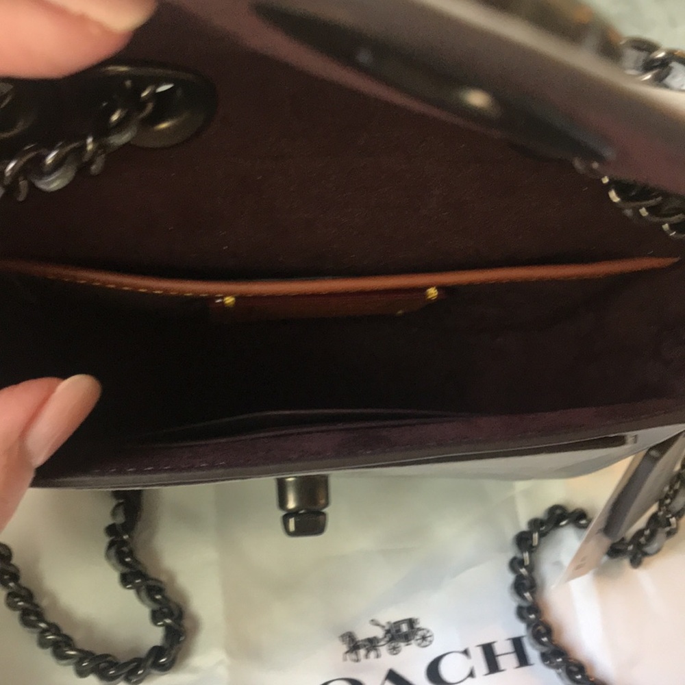 NWT Gray Coach Madison 16 Turnlock Mini Bag - Picture 8 of 10